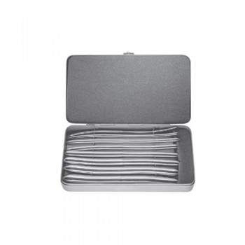 Hegar Uterine Dilators Set of 8 Ref: GY-415-04 to GY-415-18 With Metal Case Brass - Chrome Plated,